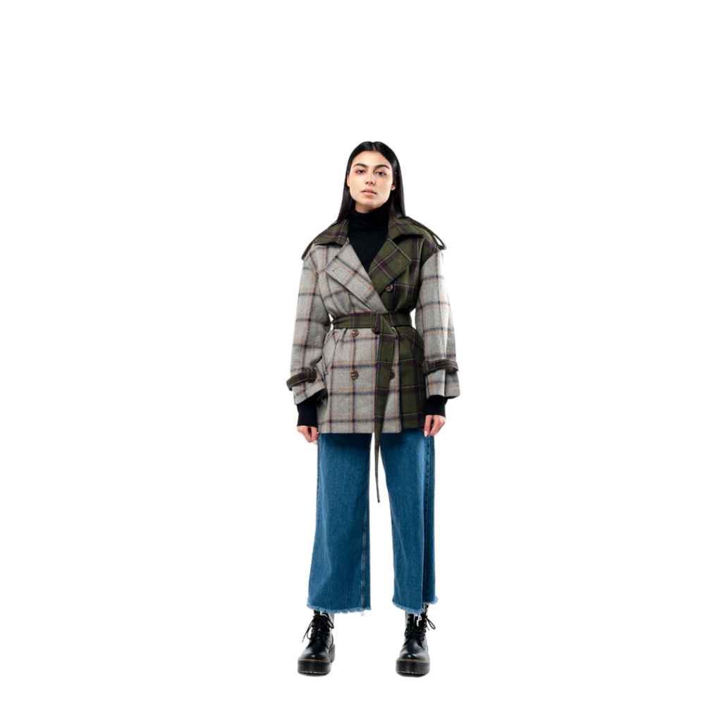 The Mixed Plaid Women Coat