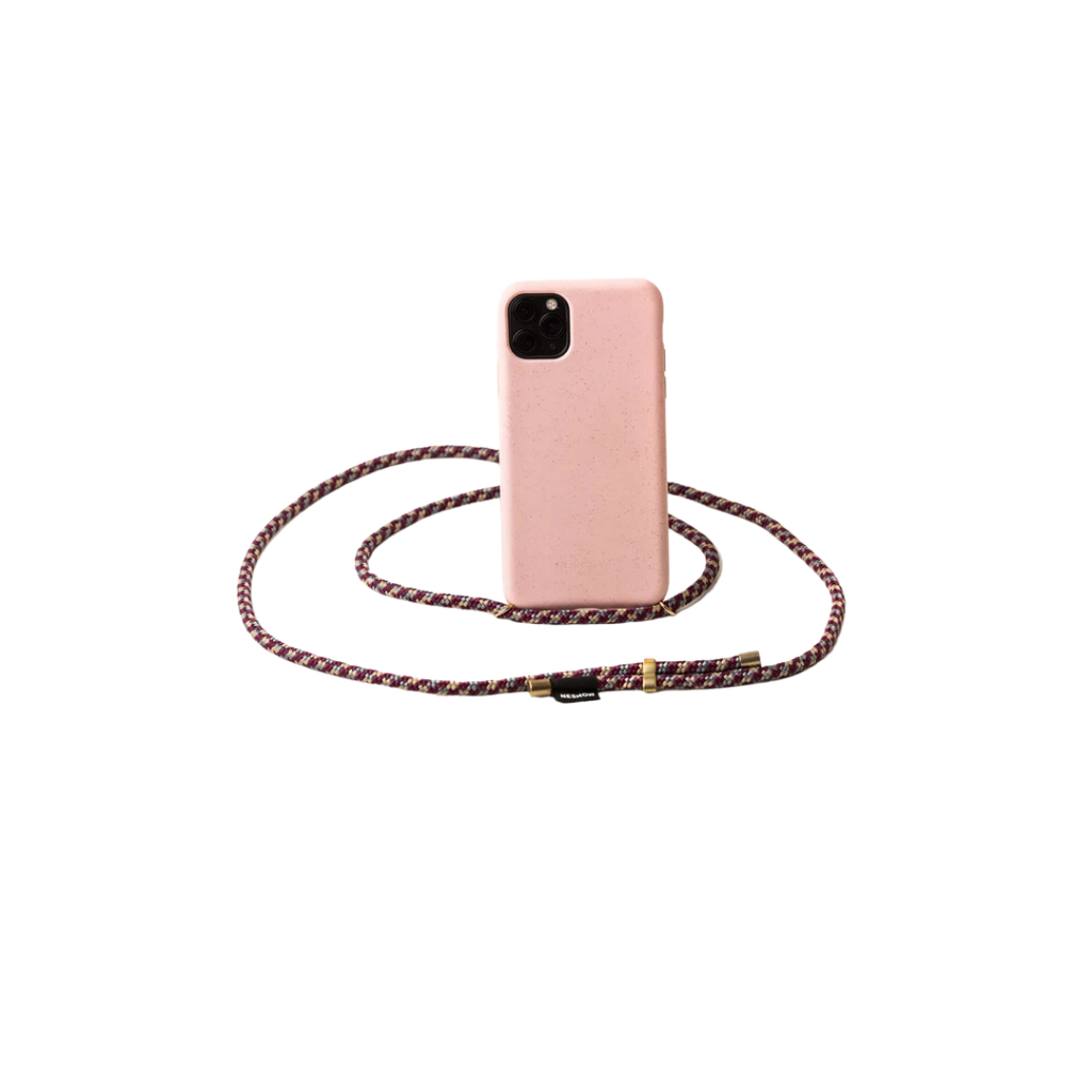 Pink Case / Hot Pink + Baby Blue Rope